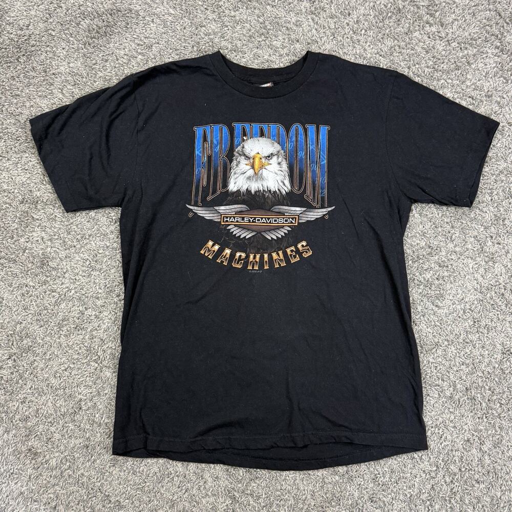 Rock Star Harley Davidson Fort Meyers Black Double Sided T-shirt 2019 Size L